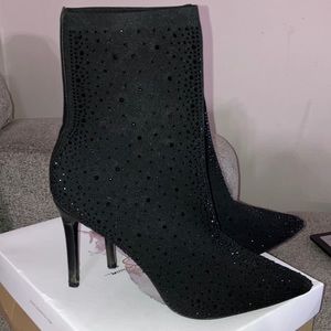 Black Ankle Heeled Boots